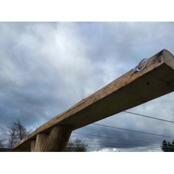 6 Snoren fres igennem alle hollder og startes sledes. en god fast knude. Her har jeg brugt et dobbelt ottetal