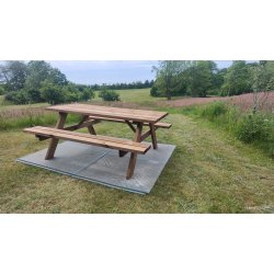 Bordbnkest  (H x L x B): 71 x 177 x 152 cm - 6 personers