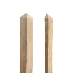 Robinie Firkant stolpe 5 x 10 x 150 cm hvlet med pyramidespids