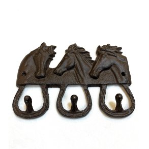 Knagerkke i metal m. heste